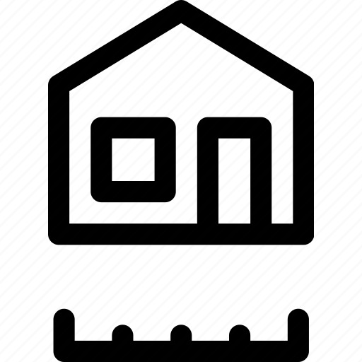Building, house, measure, roof, walls, width icon - Download on Iconfinder