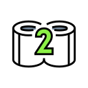 two, pack, toilet, paper, tissue, roll