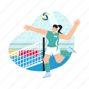 volleyball, sports, net 