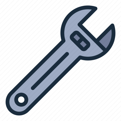 Wrench, tool, fix, repair, construction, maintenance, adjustable wrench icon - Download on Iconfinder