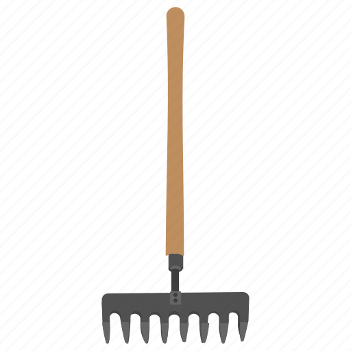 Farming tool, garden rake, gardening tool, ground cultivator, hand tool icon - Download on Iconfinder