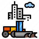 construction, equipment, grader, road, vehicle