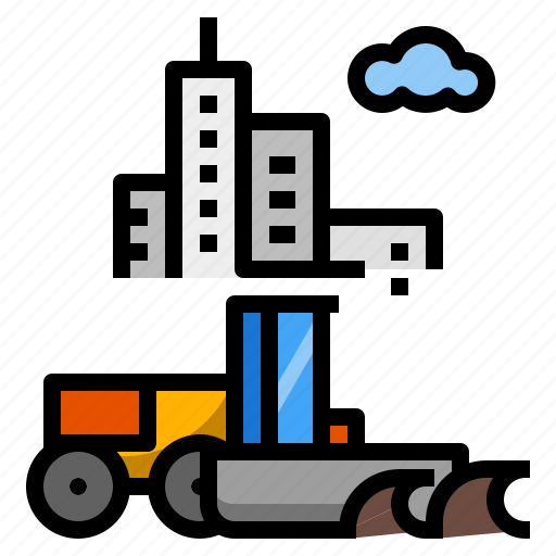 Construction, equipment, grader, road, vehicle icon - Download on Iconfinder