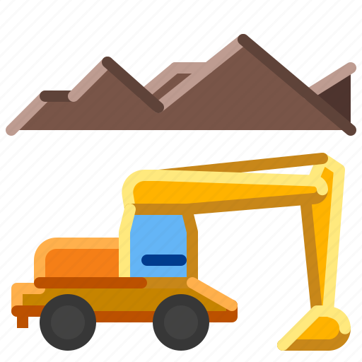 Construction, excavation, excavator, industry, vehicle icon - Download on Iconfinder