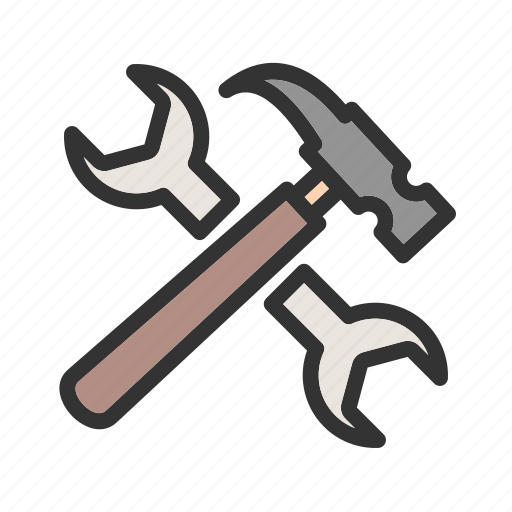 Hammer, maintenance, metal, repair, spanner, tools, wrench icon - Download on Iconfinder