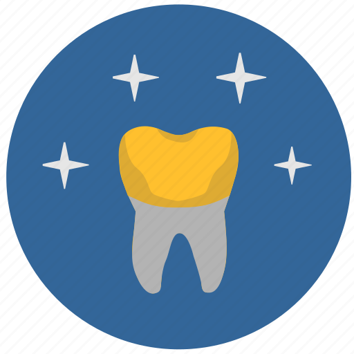 Crown, dental, gold, stomatology, tooth, implant, tooth implant icon - Download on Iconfinder