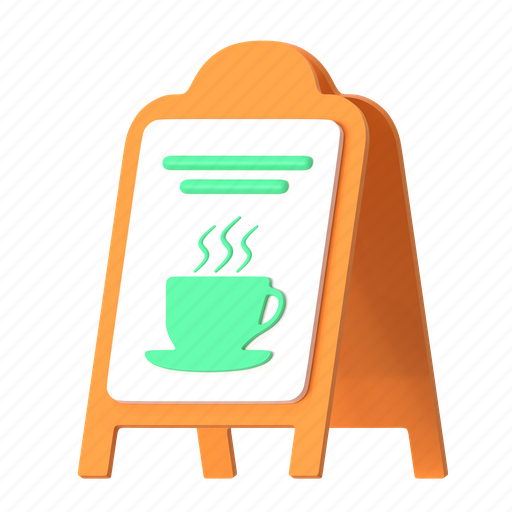 Menu board, menu, open, sign, restaurant board, cafe, restaurant 3D illustration - Download on Iconfinder