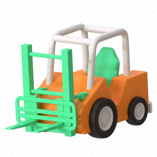 Forklift, warehouse, truck, vehicle, lift, delivery, shipping 3D illustration - Download on Iconfinder