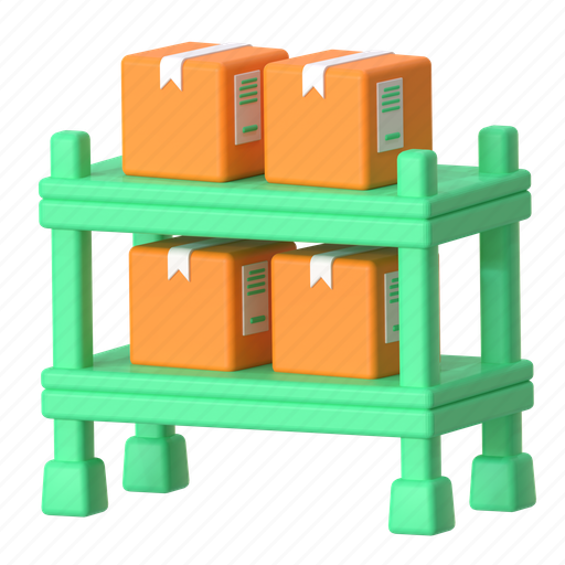 Inventory, warehouse, stock, storage, storehouse, delivery, shipping 3D illustration - Download on Iconfinder