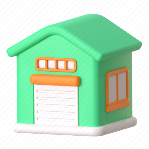 Warehouse, storehouse, building, package, management, delivery, shipping 3D illustration - Download on Iconfinder