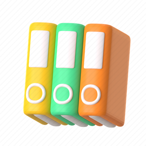 Folder, file, document, storage, data, stationery, office 3D illustration - Download on Iconfinder