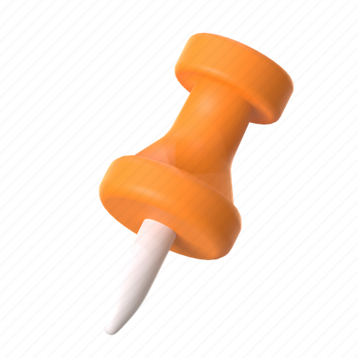 Push pin, pins, marker, pin, pointer, stationery, office 3D illustration - Download on Iconfinder