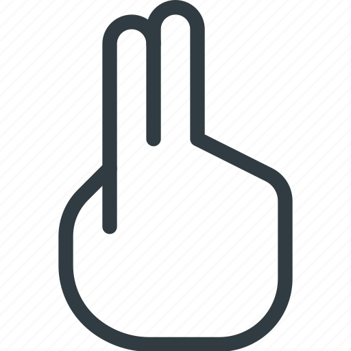 Click, finger, gesture, hand, point, touch, two icon - Download on Iconfinder