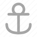 anchor, sea, marine, boat, ship