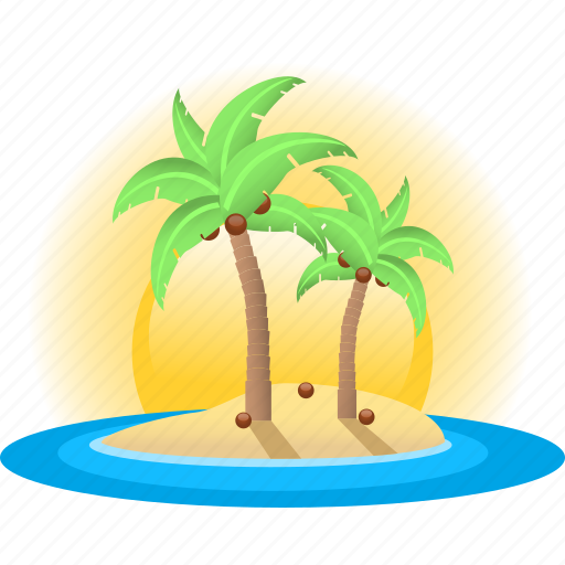 Beach, destination, island, palm tree, tourism, tropical island, vacation icon - Download on Iconfinder
