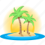 beach, destination, island, palm tree, tourism, tropical island, vacation 