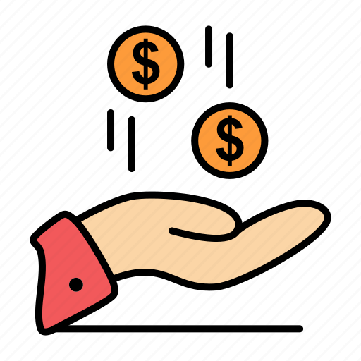Charity, currency, dollar, hand, money icon - Download on Iconfinder
