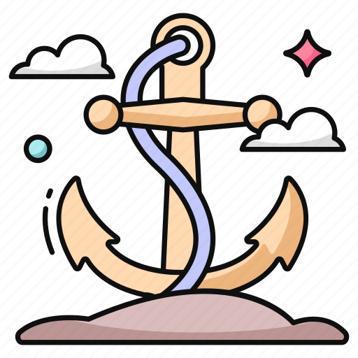 Ship anchor, ship moor, harbor, device, nautical hook icon - Download on Iconfinder