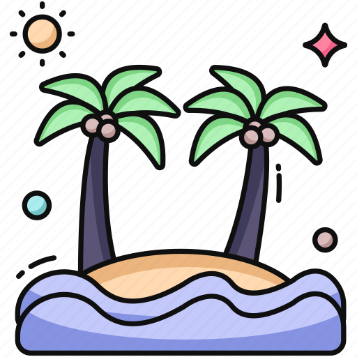 Palm trees, coconut trees, beach trees, arecaceae, nature icon - Download on Iconfinder