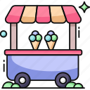 street cart, food cart, wheelbarrow, food stall, pushcart