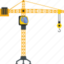crane, tower, construction, lift, hook, machine, industry 