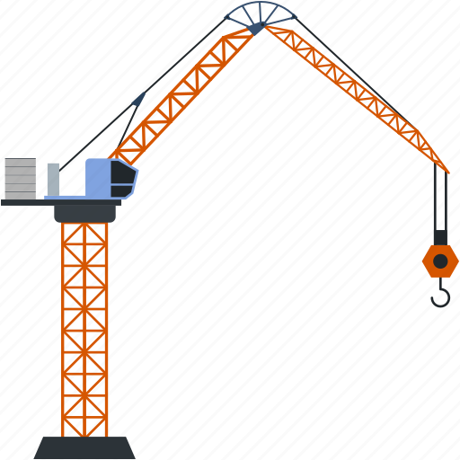 Crane, tower, construction, lift, hook, machine, industry icon - Download on Iconfinder