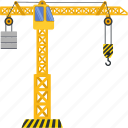 crane, tower, construction, lift, hook, machine, industry 