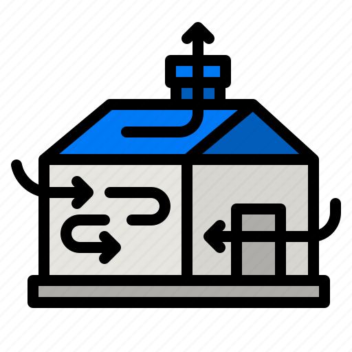Ventilation, air, quality, vent, house icon - Download on Iconfinder