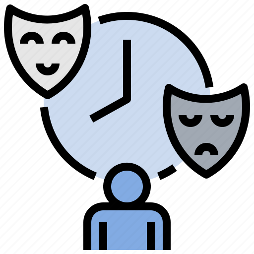 Behavior, bipolar, drama, emotional, mask, moody icon - Download on Iconfinder