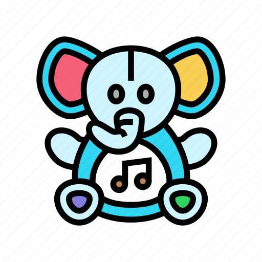 Musical, stuffed, animal, toy, baby, child icon - Download on Iconfinder