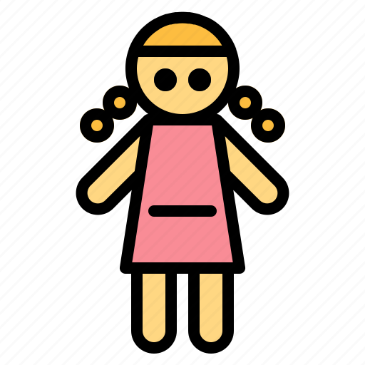 Baby, doll, girl, kid icon - Download on Iconfinder