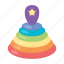 children, colorful, entertainment, game, pear, pyramid, toy 