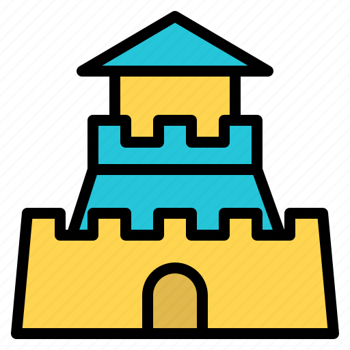 Castle, tower, sand, toy, play, kid, child icon - Download on Iconfinder