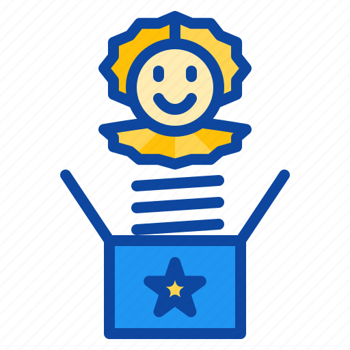 Clown, toy, box, kid, baby, play, child icon - Download on Iconfinder