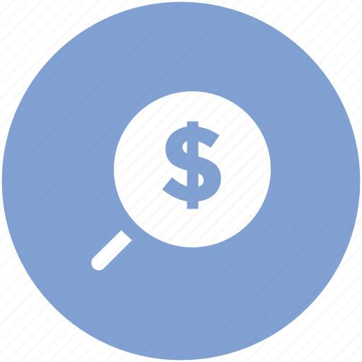 Dollar search, glass, magnifier, magnifying glass, zoom icon - Download on Iconfinder