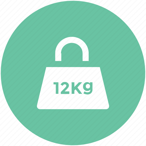 Delivery, kg, kilogram, mass, measure, twelve kg, weight icon - Download on Iconfinder