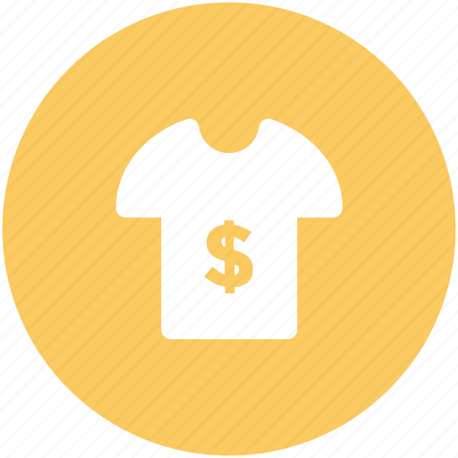 Clothes, dollar shirt, garment, half sleeves, shirt, sports wear, tee icon - Download on Iconfinder