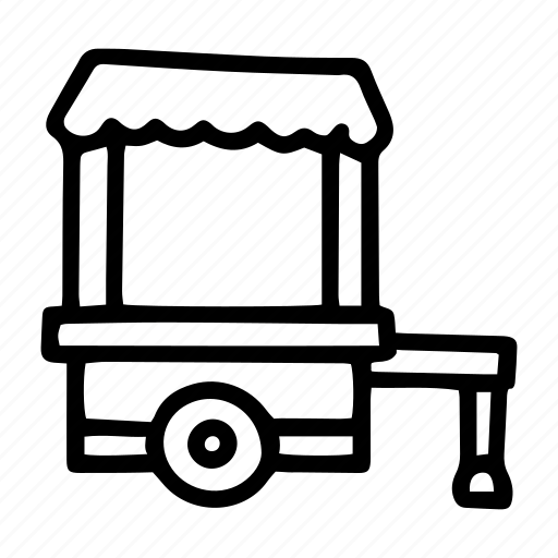 Trade, cart, line, market, doodle, seller, cuisine icon - Download on Iconfinder