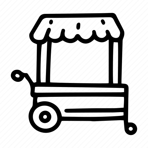 Trade, cart, line, market, doodle, commerce, trolley icon - Download on Iconfinder