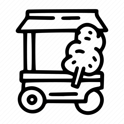Trade, cart, line, food, doodle, candy, cotton icon - Download on Iconfinder
