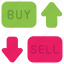 arrow, buy, sell, trade, financial, investment, stock 