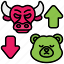 bull, bear, market, trade, financial, investment, stock