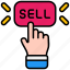 sell, button, finger, click, trade, financial, investment, stock 