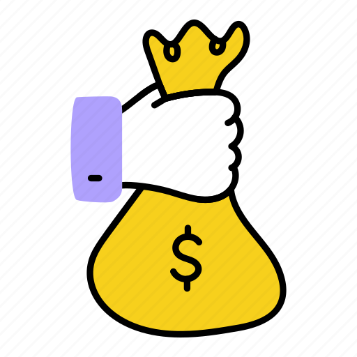 Dollar investment, money bag, money sack, money pouch, cash investment icon - Download on Iconfinder