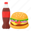 fastfood, burger, beeg burger, cheese, junk food, cold drink 