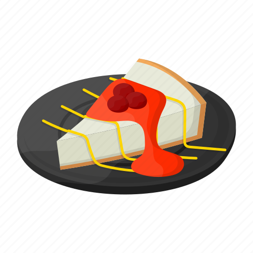 Fresh, cream cake, cream dessert, caramel, red berry icon - Download on Iconfinder