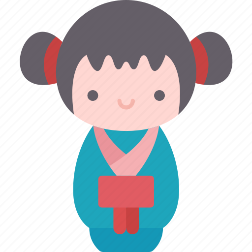 Kokeshi, dolls, wooden, figurines, japanese icon - Download on Iconfinder