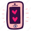 app, heart, message, mobile, notification, smartphone, valentine 