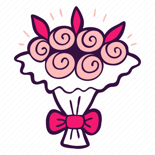 Bouquet, bridal, florist, flowers, roses, wedding icon - Download on Iconfinder