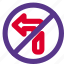 left, pictogram, traffic, direction, banned 